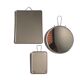 Set of 3 rectangular and round magnifying barber mirrors, 1950s.