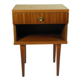 1960s bedside table with tapered legs