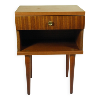 1960s bedside table with tapered legs