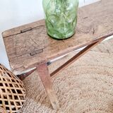 Old country farm bench in wood