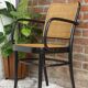 Fauteuil 811 design Josef Hoffmann en bois courbé noir et cannage