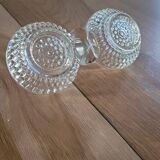 Thick glass salt and pepper shakers