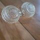 Thick glass salt and pepper shakers