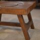 Table basse brutaliste en orme 1950’s