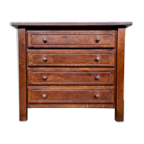 Vintage structured wood chest of drawers