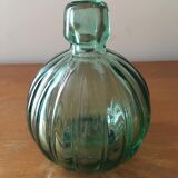 Smoked green transparent glass vase