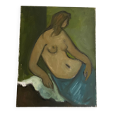 Tableau ancien - buste femme
