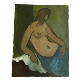 Tableau ancien - buste femme