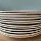 Set of 12 flat plates Terre de Fer in earthenware Moulin des Loups and Hamage, Dijon model