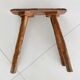 Olive wood stool, France 1970s