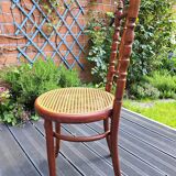 Set of 6 Fischel chairs in cane wood