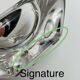 Crystal ashtray/pen holder signed DAUM