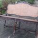 19th century louis xv style bench in wood and canework