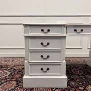 Ensemble de bureau blanc classique avec chaise de bureau