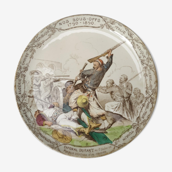 Ancienne assiette parlante de collection - série  Nos Sous-Offs 1790 -1890 n°3