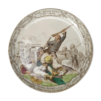 Ancienne assiette parlante de collection - série  Nos Sous-Offs 1790 -1890 n°3