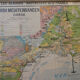 Ancient school map "Midi Mediterranean and Corsica" - Paul Kaeppelin