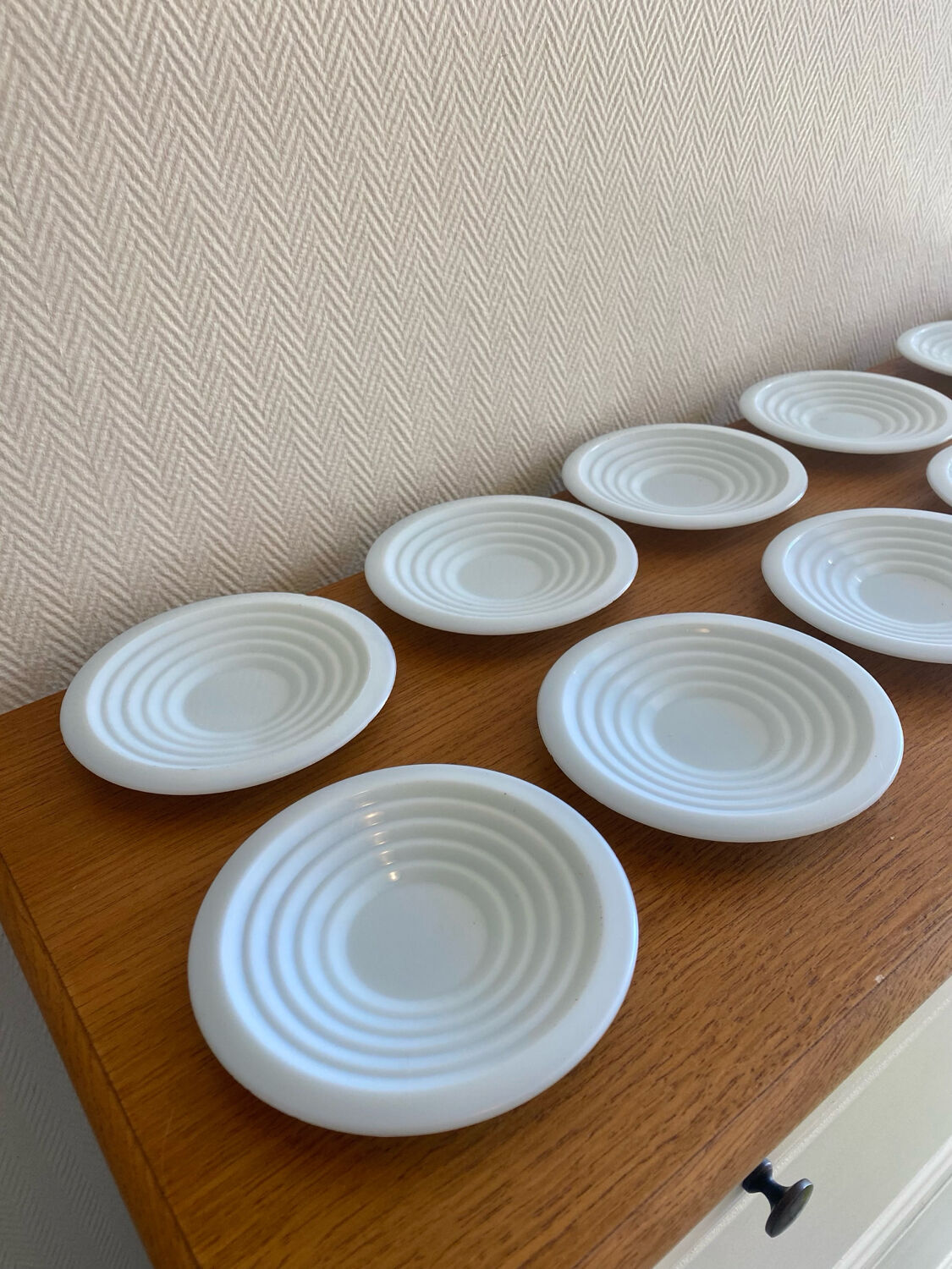 Art Deco coffee service in blue opaline