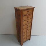 Cabinet de classement en pin ancien avec tiroirs