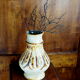 Ribbed vase with caramelized glaze; "581/22" - west German ceramics - 70s