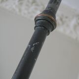 Brutalist wrought iron and copper 2-arm chandelier, 1960s