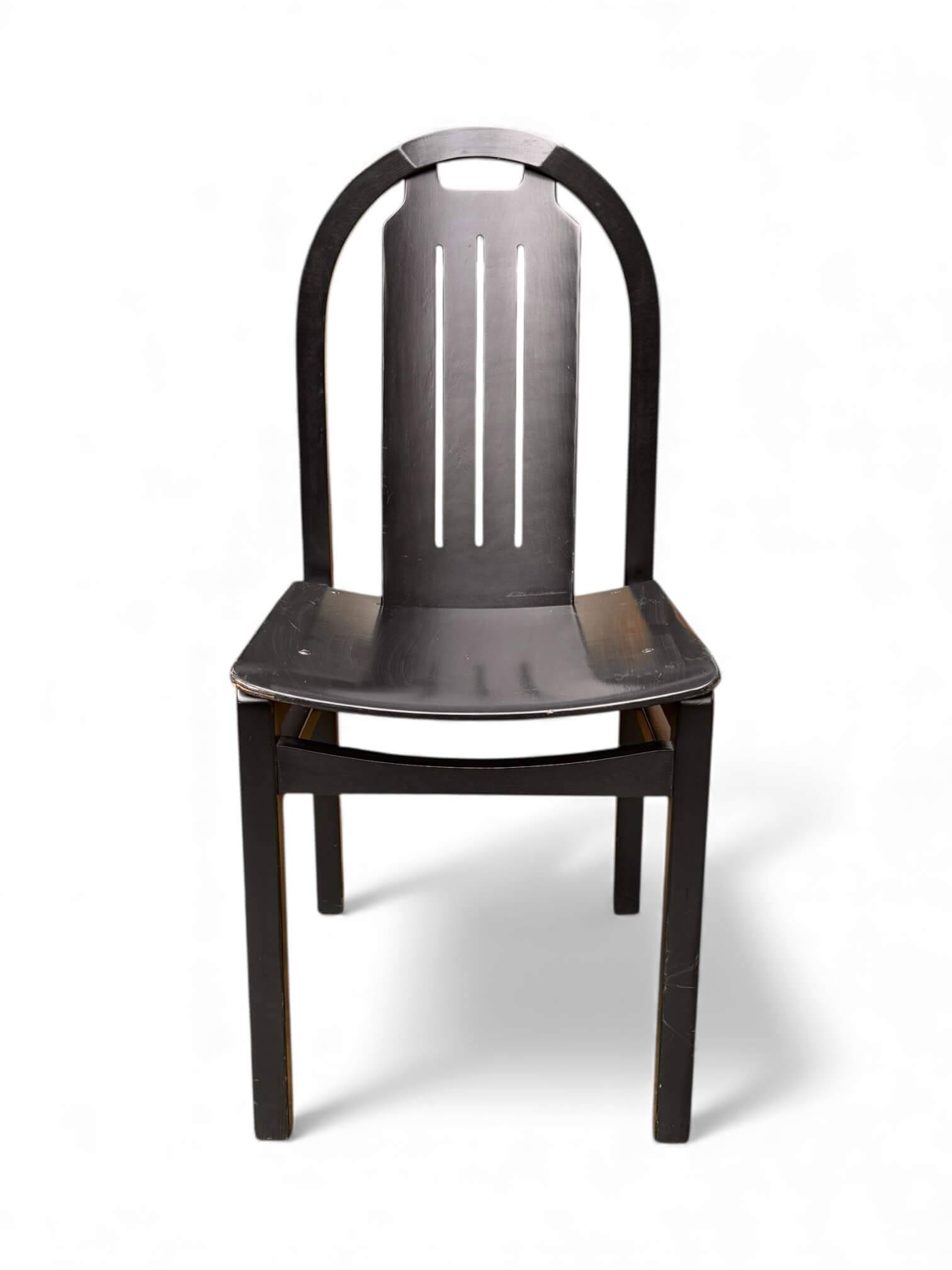 Set of 3 black Baumann chairs, Argos model.