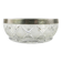 Decorative mid-century modern fruit bowl, crystal, silver-plated brass, Poland, 1970s