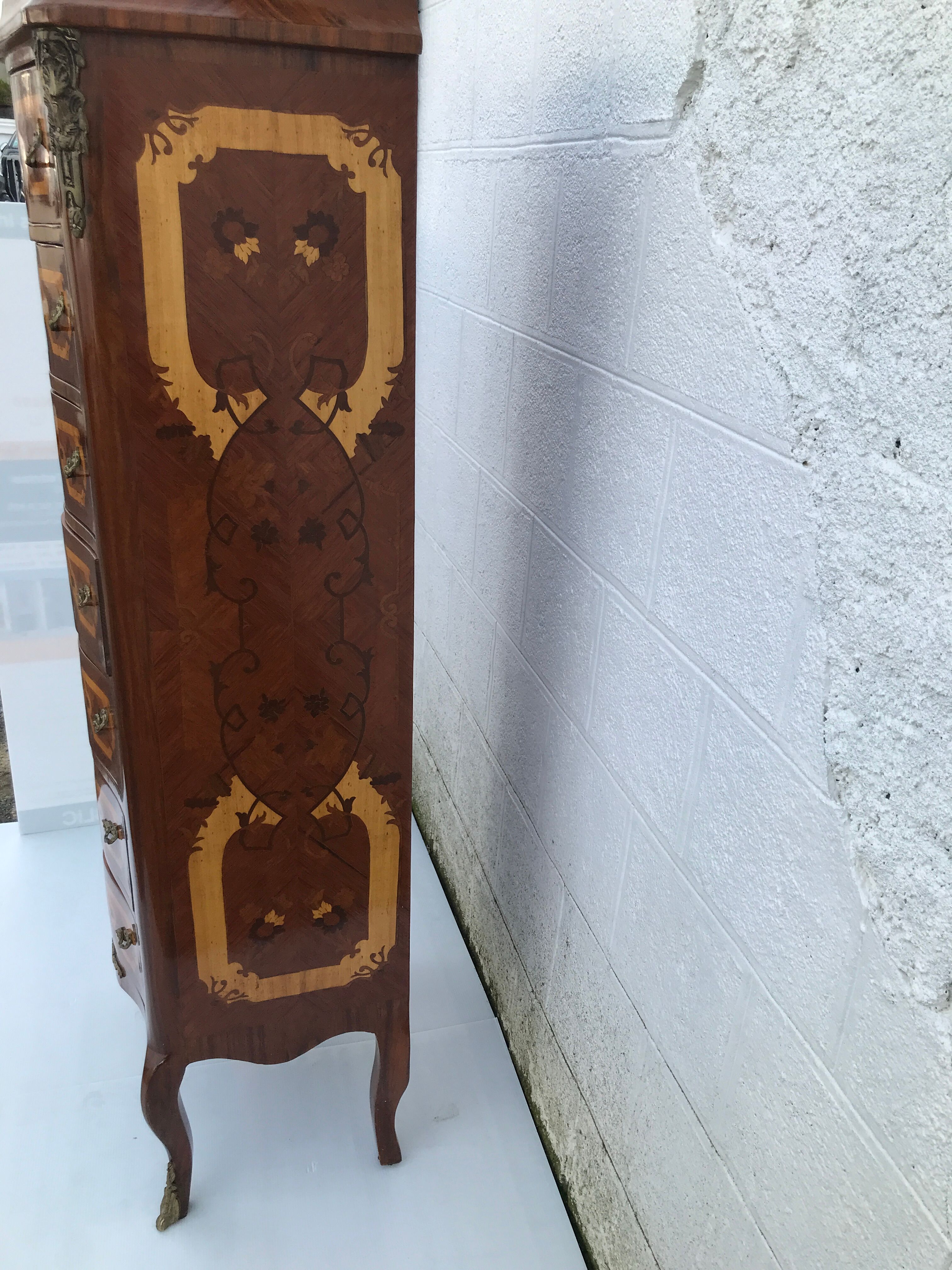 Semainier marqueterie  style louis xv
