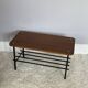 Vintage 50s design wood and metal coffee table