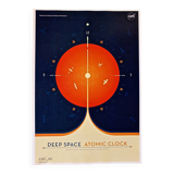NASA print of the orange deep space atomic clock