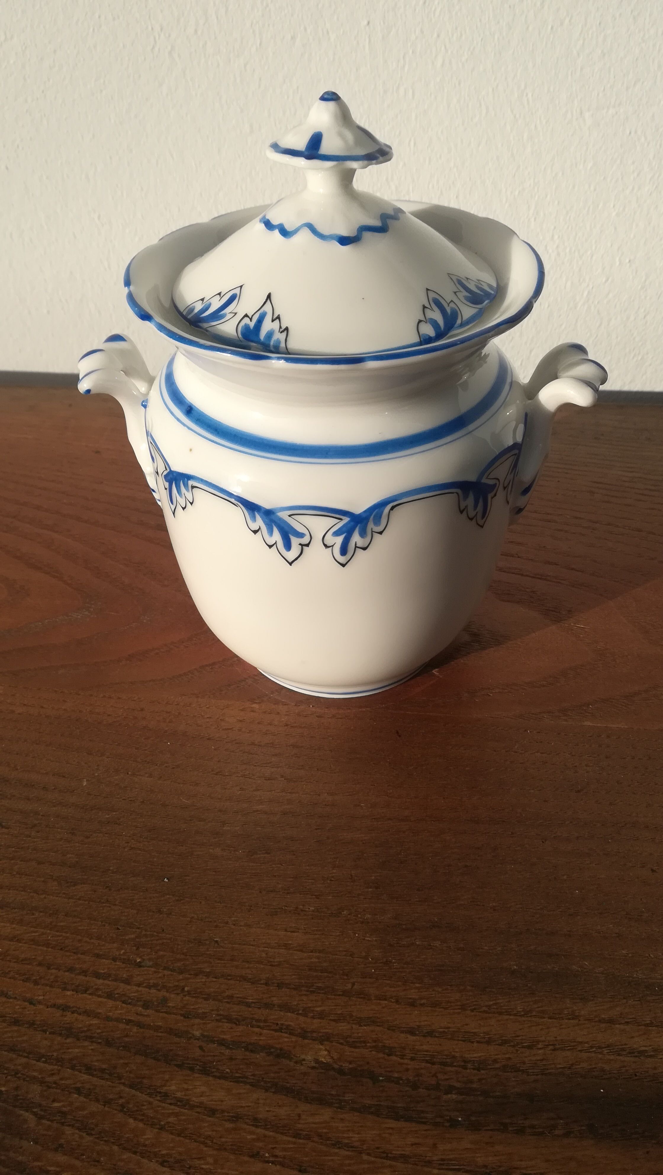 Sucrier porcelaine Paris bleue