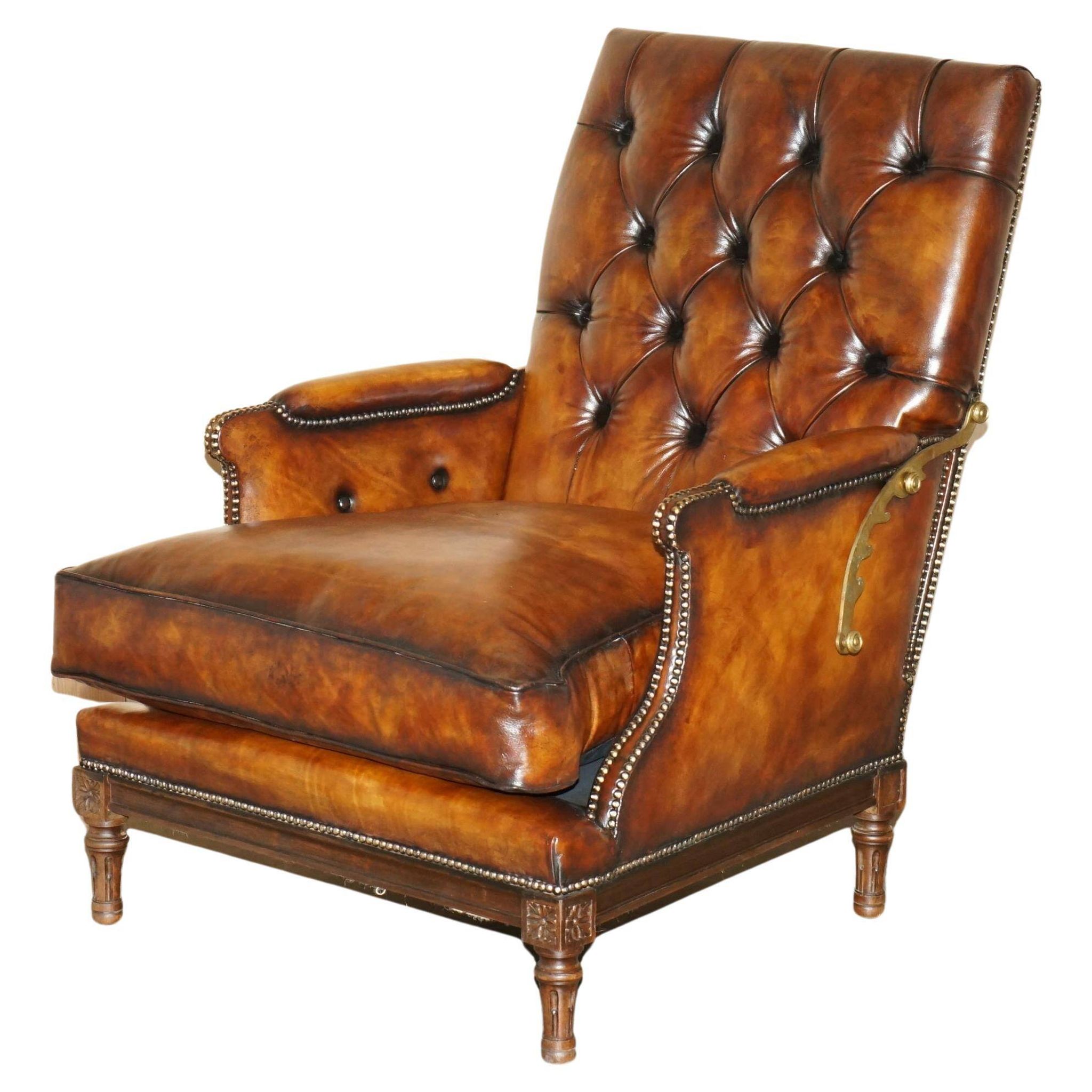 Chesterfield Club Armchair in Hand-Dyed Leather