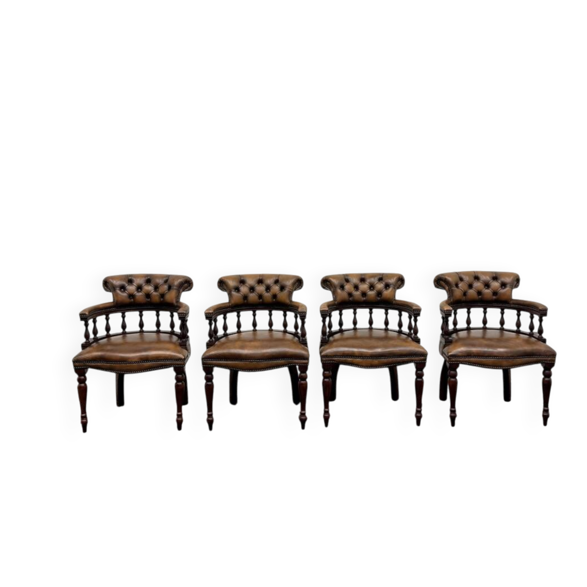 Set of Classic English Springvale Chesterfield Chairs