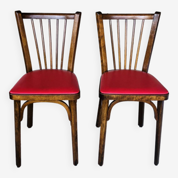 Paire de chaises bistro modèle # 153 par Baumann, circa 50/60