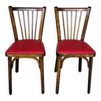 Paire de chaises bistro modèle # 153 par Baumann, circa 50/60
