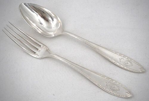 Silverware hotel Georges V, Christofle Albatros, 12 table settings, 24 pieces