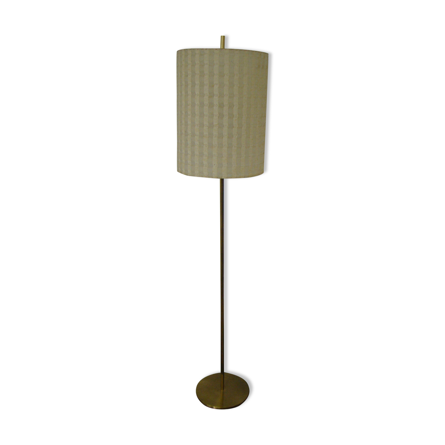 Lampadaire en métal coloré de laiton de cru