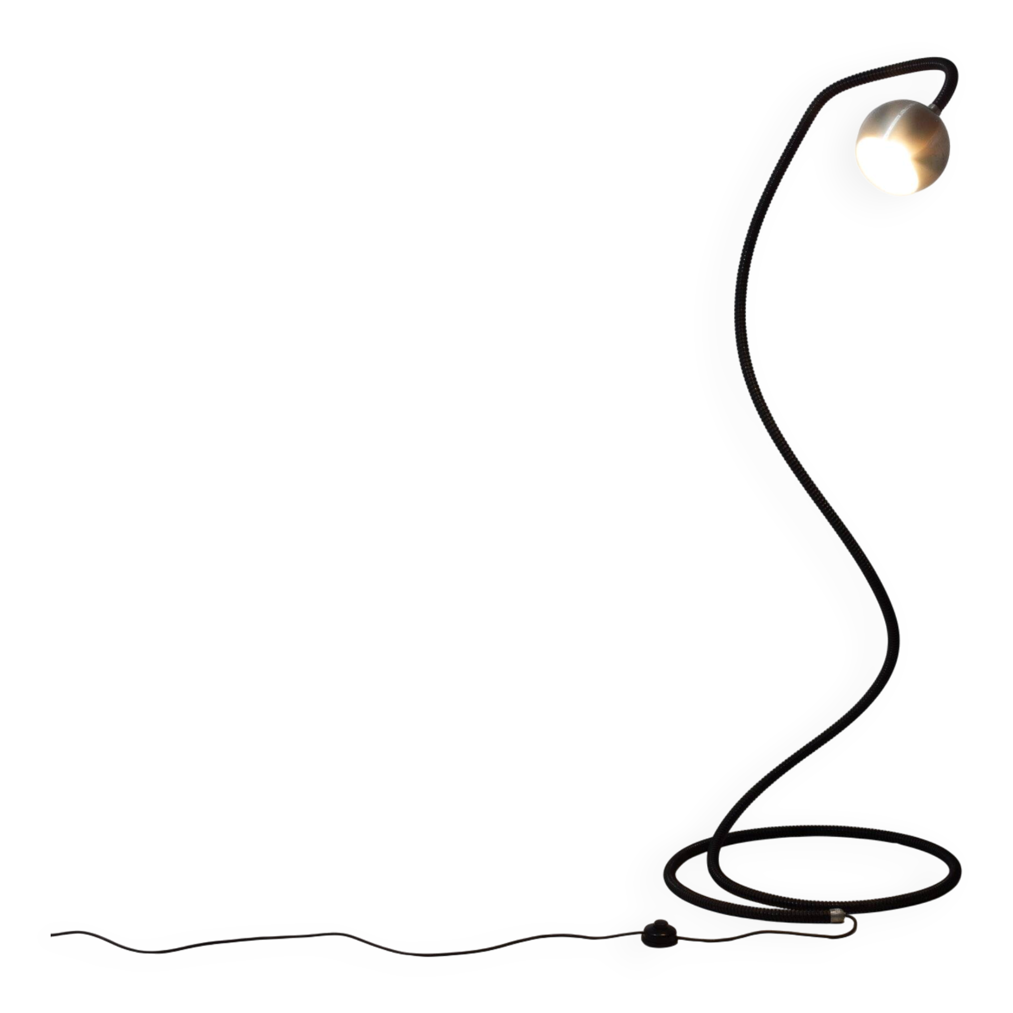 Rare Serpente floor lamp by Valenti, Italy 1970s