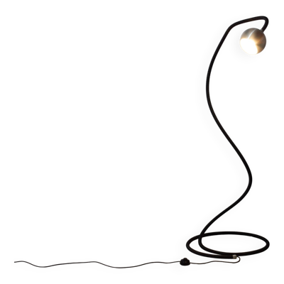 Lampe de sol Rare Serpente par Valenti, Italie années 1970
