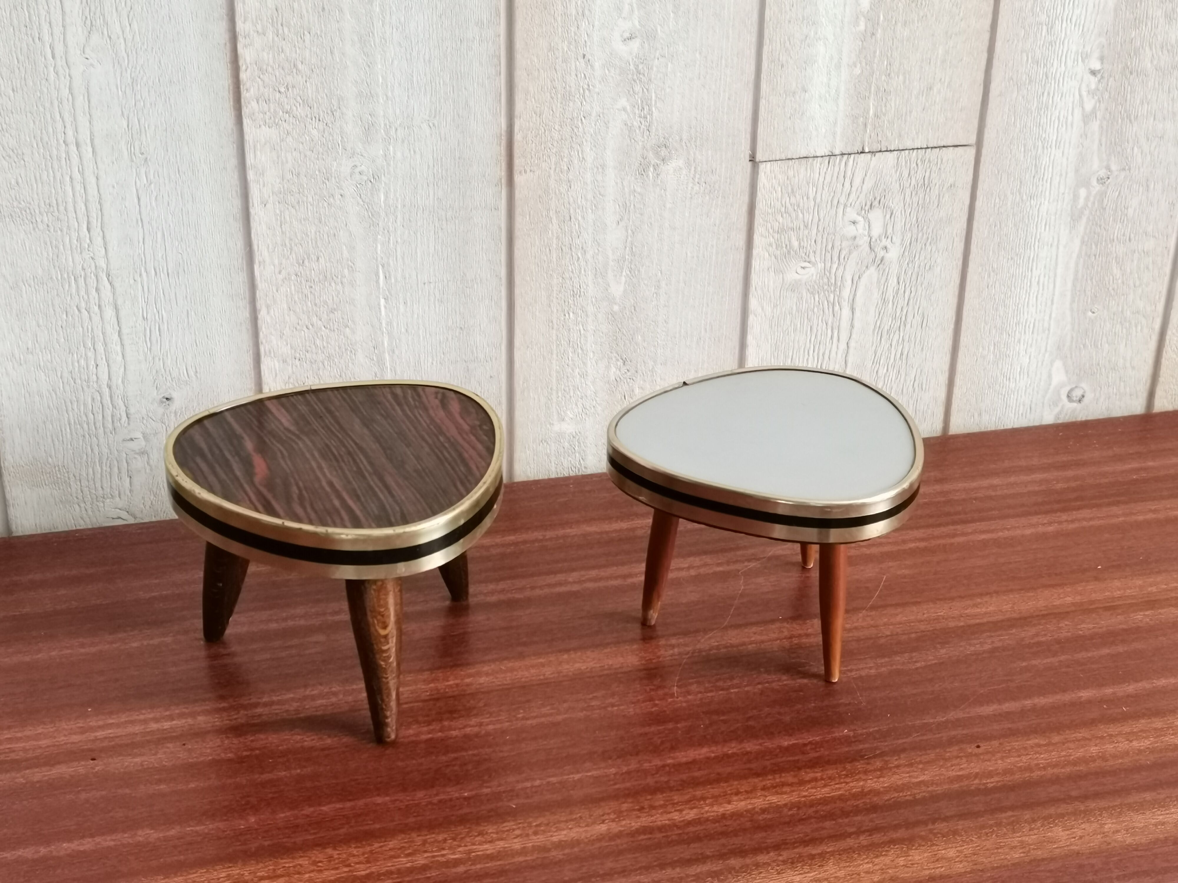 Set of 2 mini tripods plant door