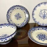 4 old Moustiers plates