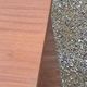 Chest of drawers from the 50s-60s in golden mahogany 4 drawers feet bobbin