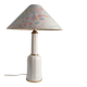 White Opaline Glass & Brass Heiberg Table Lamp, Denmark, Mid-19th century
