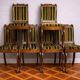 Set of 6 marquetry wooden chairs, Charles X Napoleon era – 19th century