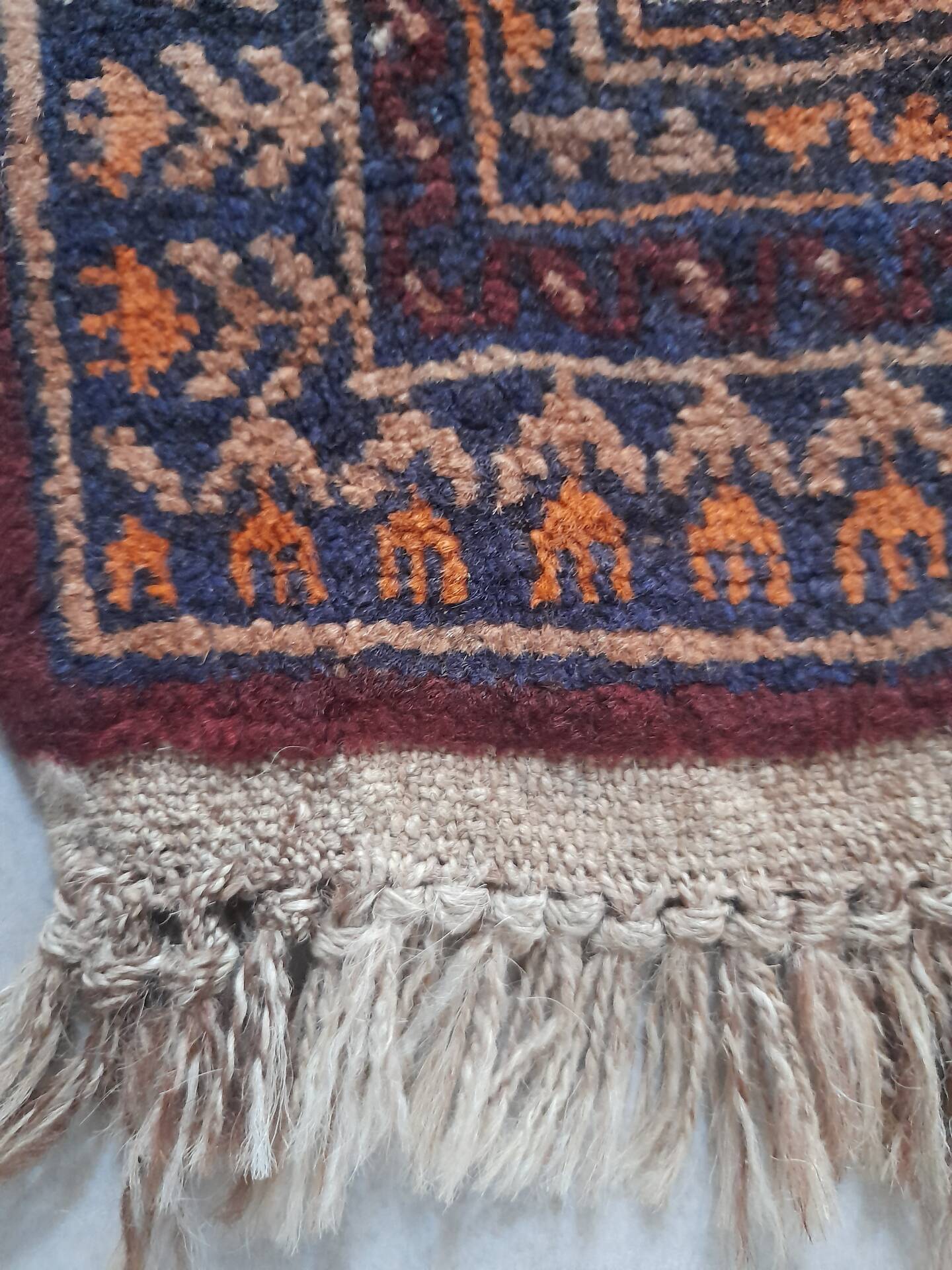 Balouch rug 140x96 cm handmade vintage orange