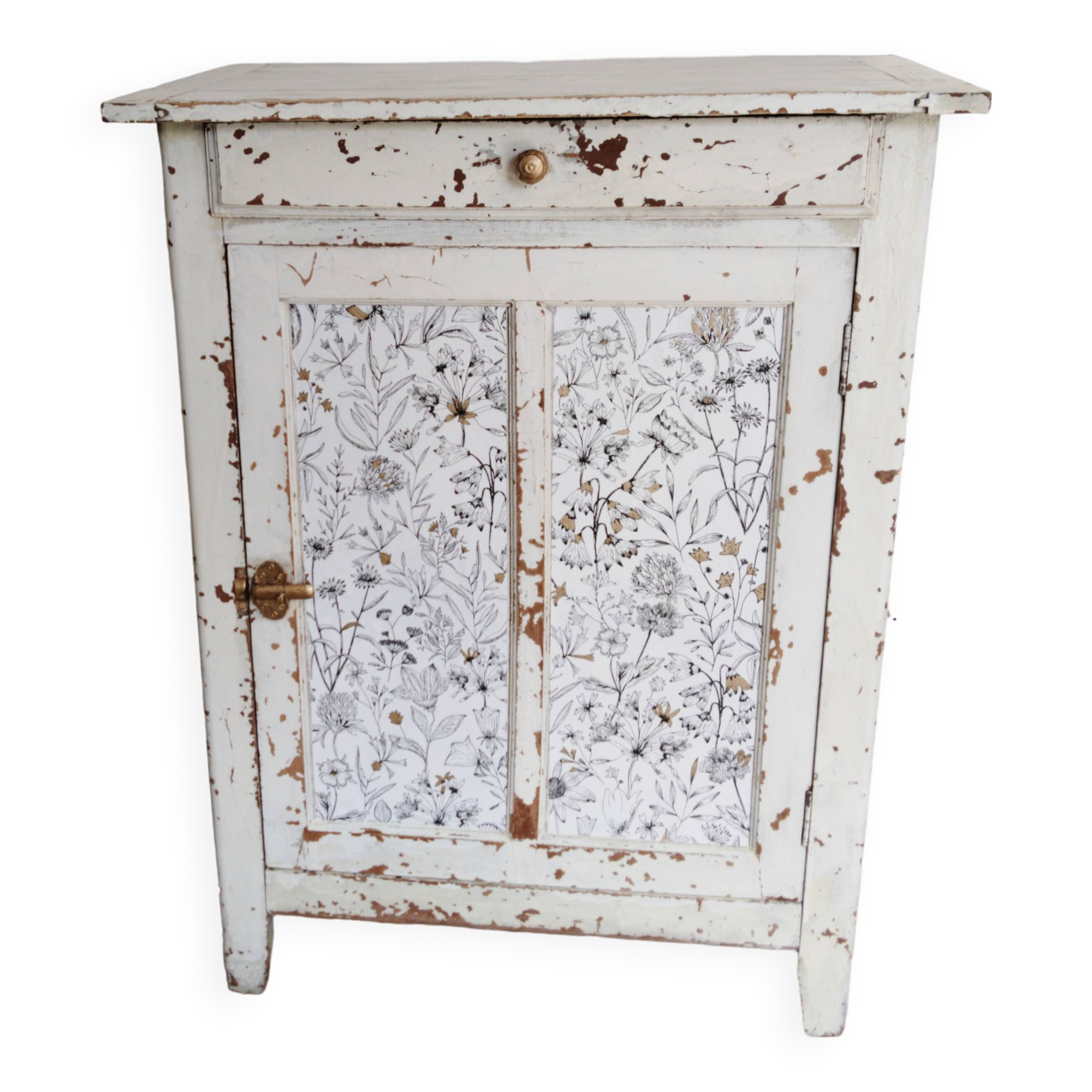 Buffet parisien en bois , vintage , buffet de cuisine, commode