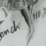 Drawing by Karl Lagerfeld for Fendi