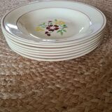 7 hollow earthenware plates from Salins