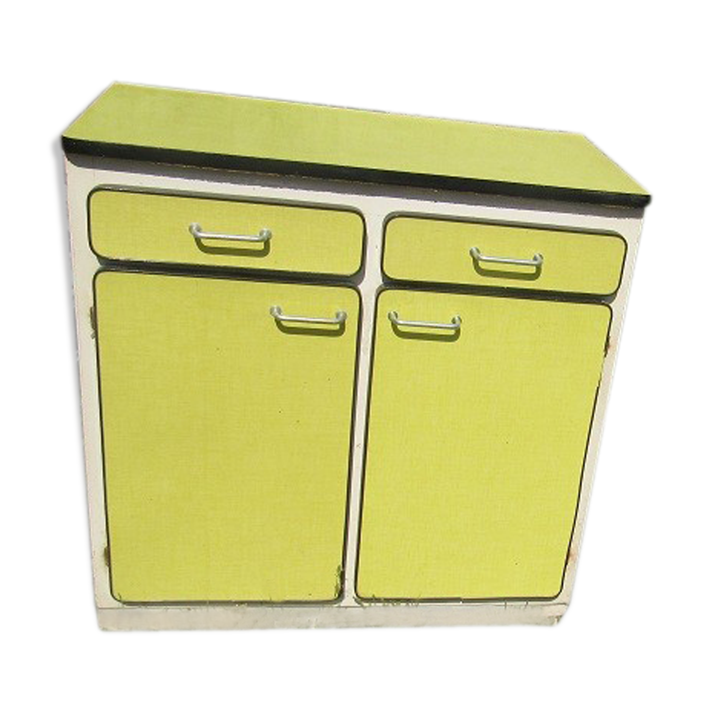 Yellow formica buffet