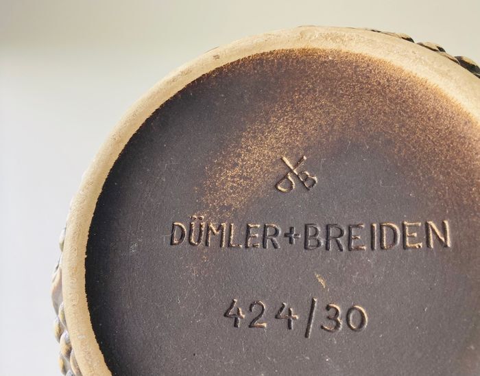 Ovoid vase Dümler & Breiden with plant motif in relief West-Germany years 60-70